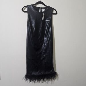 For Cynthia Leather Dress